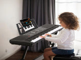 61 Key Piano Toy for Kids - Multifunctional Electronic Keyboard with 100 Tones/Rhythms, Light-Up 86191046