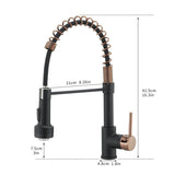 LED Commercial Kitchen Faucet with Pull Down Sprayer, Single Handle Single Lever Kitchen Sink Faucet W1932P171738