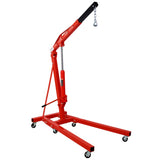 ZNTS 2 Ton Folding Engine Hoist Cherry Picker Shop Crane Hoist Lift, Heavy Duty Steel with 6 Iron Caster 81745190