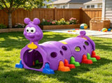 2-Section Purple Toddler Play Tunnel Kids Crawl & Climb Through Indoor Outdoor Play Structure 18705352