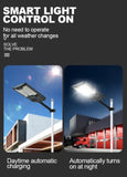 ZNTS Solar Street Lights Outdoor, Parking Lot Lights with 181PCS LED Beads , IP65 Waterproof Solar Flood W1592P190016