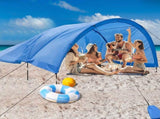 Extra-large camping beach tent suitable for 4-8 people, UV protection, comes with ground spikes and 60056679