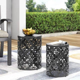 Metal S/2 end table 73604.00BLK