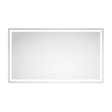 84in. W x 48in. H Oversized Rectangular Black Framed LED Mirror Anti-Fog Dimmable Wall Mount W127294620