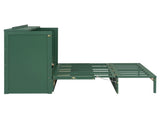 Full Size Murphy Bed with Large Drawers,Green N708P336203F