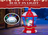 7.3FT Lighted Christmas Inflatable Decoration, Inflatable Lighthouse with Santa and Penguin, Funny 63115629