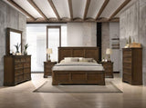 Maderne Traditional Wood Panel 6 pieces King Bed set with Dresser, Mirror, Two Nightstands, Chest T2574P204904