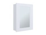Medicine Cabinet 25.7" H, 1 Door, 3 Shelves, 1 Mirror, White B097P250882