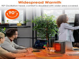 Portable Ceramic Space Heater,1500W Electric Heater with 90&degOscillation,Remote Control,12H 29240890