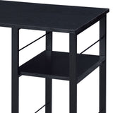 Black 2-Shelf Rectangular Writing Desk B062P184552