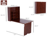 Wall Mount Desk Cabinet-Mahogany 92226147