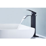 Waterfall Spout Single Handle Bathroom Sink Faucet W2287P154594