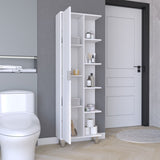 Crovie Linen 63-inch High Bathroom Cabinet Storage Cabinet with Four Open Shelves B070P173170