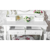 Modern Concise 4-Drawer 360-Degree Rotation Removable Mirror Dresser White 32759839 20407644