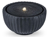17.5" Gray Stone Sphere Water Fountain with 6 LED Lights Indoor Outdoor Water Feature 44486514