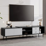 Modern TV Stand for 80'' TV with 2 Doors, Media Console Table, Entertainment Center with Large N710P188172B