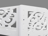 Wood-plastic Board Six Tiers Carved Shoe Rack White B 86980088