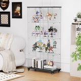 4 Tier Glass Display, Double Door Glass with Two Locks, Floor Standing Storage W1668P241906