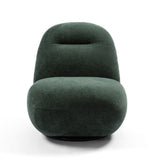 Luxury Modern Swivel Accent Chair, Tight Back Ice Flower Velvet Sofa Chair, Minimalist Style Comfy W2664P256537