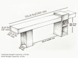 71" Console Table, Narrow Entryway Table with Storage, Walnut B2764P619082