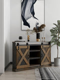 56 inch Corner TV Stand for TVs up to 60 inches, No Assembly Required, Barnwood Finish GL-B108P160155
