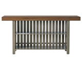 U_Style 3-in-1 Sideboard Table, Counter Height Table & Bar Table with Wine Storage,Modern Top Wine N711P427063R