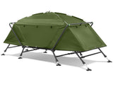 Collapsible camping tent with an integrated cot 53386816