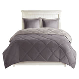 Full/Queen 3M Scotchgard Diamond Quilting Reversible Down Alternative Comforter Set B03598992