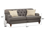 Alianza Dark Gray Fabric Loveseat W/2 Pillows B2726P454999