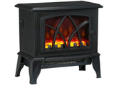 Electric Fireplace Freestanding Stove Heater with Realistic Flames 14.25"x9.5"x18" Black 29633557