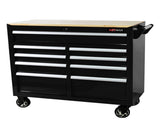 9 DRAWERS MULTIFUNCTIONAL TOOL CART WITH WHEELS AND WOODEN TOP W1102139262