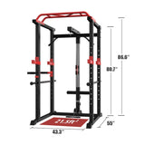 ZNTS Power Cage Squat Rack Stands Gym Equipment 1000-Pound Capacity Exercise Olympic 44896527