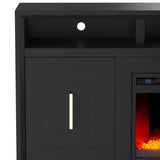 83 inch Electric Fireplace TV Stand for TVs up to 95 inches, Minimal Assembly, Black Finish GL-B108P160238