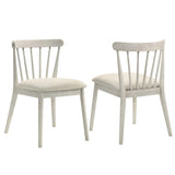 2-Piece Rustic Dining Side Chair Set, Solid Wood Frame, Farmhouse Design, Easy Assembly W2537P214546