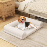 ZNTS 36" Orthopedic Dog Bed,Egg-Foam Dog Crate Bed with 3-Side Bolster and Removable Washable Bed 95658556