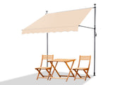78.7"D x 47.2"W x"H Retractable Awning Khaki 14682599