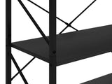 5 Tier Bookshelf, Classically Home Office Bookcase Shelf Storage Organizer, Book Rack,Black 33074834