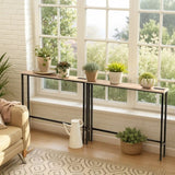 2 Pack 39.4" Narrow Console Sofa Table with Power Outlets and USB Ports, Long 75432596