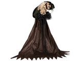 5.7ft Halloween Decorations Outdoor Life Size Animatronics Wizard with Pumpkin Face, Sound-Actived 26509172