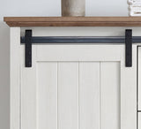 5 Drawers Dresser w/Sliding Barn Door, Farmhouse Modern Tall Dresser 5 Chest of Drawers, Storage W2275P206613