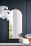 30" x 65" Hand Carved Rose Antique Mirror Frame, Large Arch Mirror Wall Decor for Living Room, W2078126749