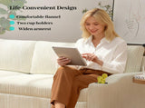 Convertible Corduroy L-shaped Sectional Bed With Storage & Cup Holder Armrest Modern Sleeper 85110393