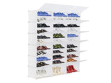 12-Tier Portable 72 Pair Shoe Rack Organizer 36 Grids Tower Shelf Storage Cabinet Stand Expandable 00409728