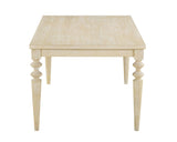 Amonia Urban Style Wired White Finish Wood Turned-Leg Dining Table T2574P165165