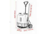Battery Powered Backpack Sprayer with Cart, 4 Gallon Wheeled Tank, 0-94 PSI Adjustable Pressure, 8 42341502