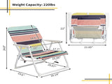 56*60*63cm 100kg Oxford Cloth White Iron Frame Beach Chair Color small size 60478162