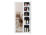 Non Full Mirror Wooden Wall Mounted Mirror Cabinet With Photo Frame, Multi-Layer And Jewelry 72460941