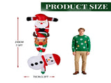 7.5FT Lighted Christmas Inflatable Decoration, Inflatable Hanging Santa & Reindeer & Snowman, Funny 27715236