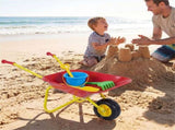 Kids Garden Play Cart Metal Wheelbarrow, Anti-Slip Handles No-Scratch Edges for Backyard Beach Use 82832044