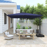 11FT Square Cantilever Patio Umbrella in Navy Blue T3609P333097